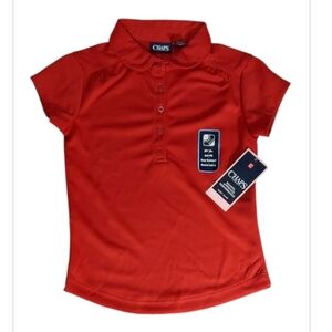 NWT Chaps Red Kids School Approved Performance Polo Shirt ~4